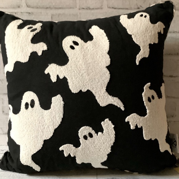 CXL BY CHRISTIAN LACROIX 18” x 18” Embroidered Ghost Pillow - Picture 3 of 6